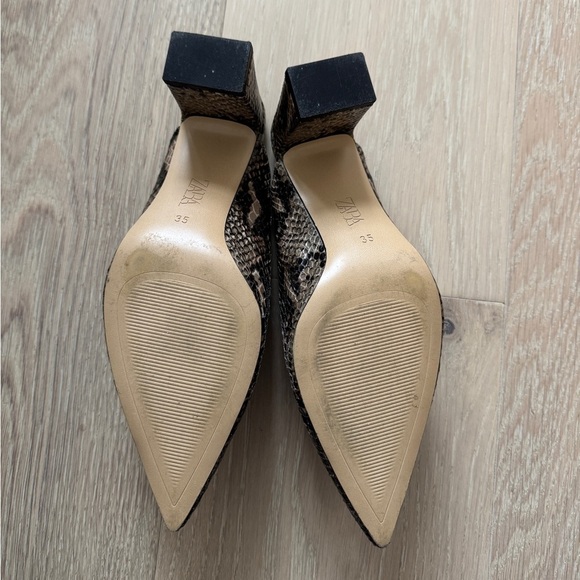 Zara Snake Print Mules - Picture 2 of 8